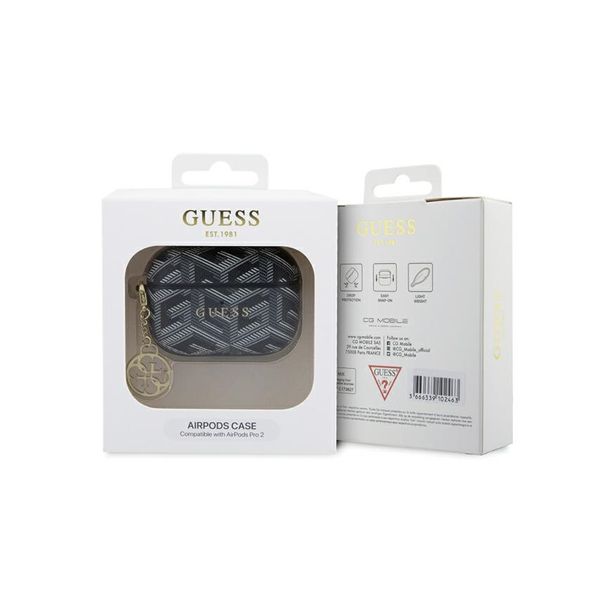 „Guess“ dėklas, skirtas „AirPods Pro 2 GUAP2PGCE4CK“, juodas „Gcube Classic Gold Logo W/Charm“ – 4