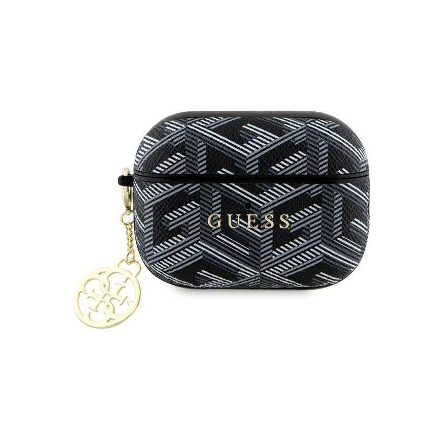 Guess Case for AirPods Pro 2 GUAP2PGCE4CK Black Gcube Classic Gold Logo W/Charm – 5