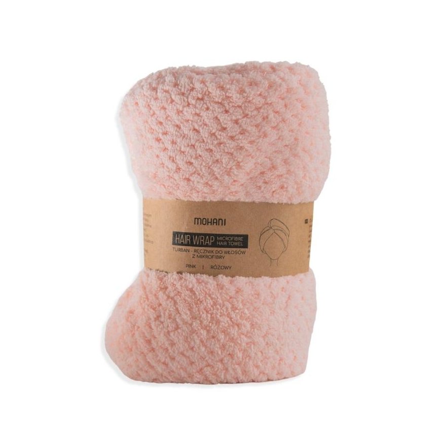 Mohani MOHANI_hair wrap with microfiber, turban towel pink – 2