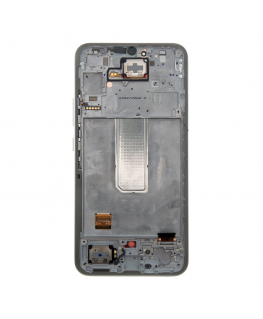 Case LCD display + Touch Unit + Front Cover Samsung A346B Galaxy A34 5G Awesome Silver (Service Pack)