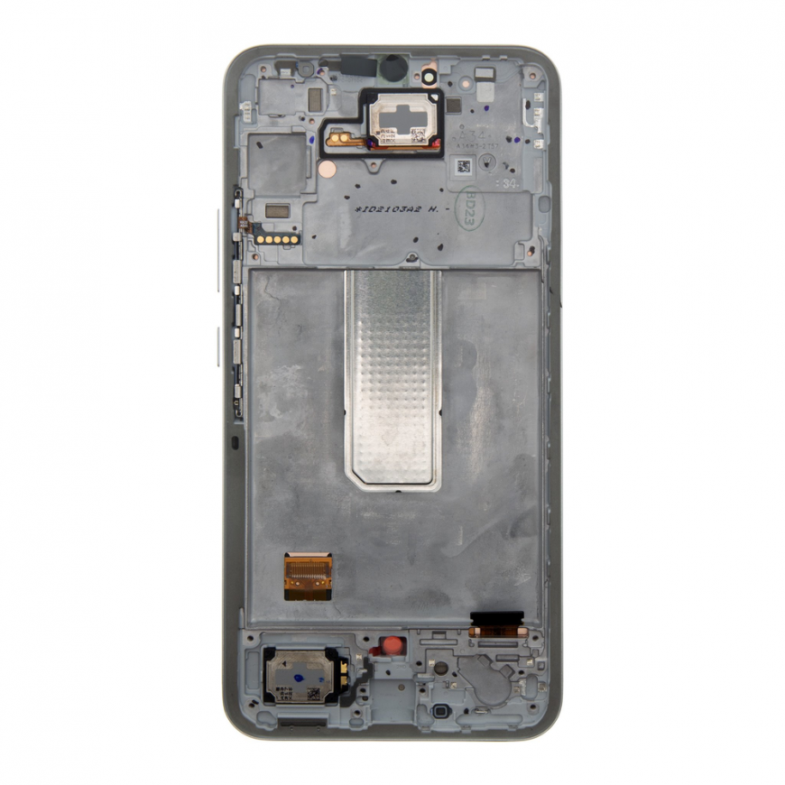 Case LCD display + Touch Unit + Front Cover Samsung A346B Galaxy A34 5G Awesome Silver (Service Pack)