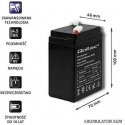 QOLTEC 53032 Baterija AGM 6V 4.5Ah max. 1.35A