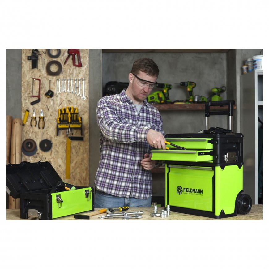 Fieldmann FDN 4150 small parts/tool box Metal Black, Green – 5