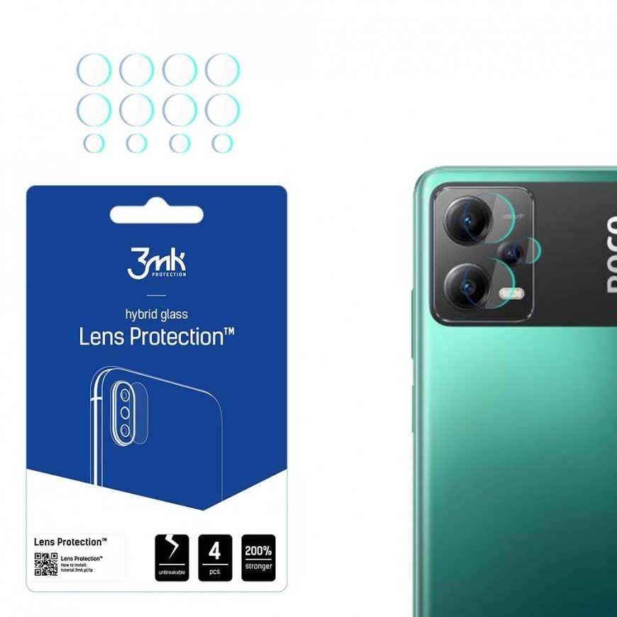 3MK 3MK Lens Protect Poco X5 5G Ochrona na objektyvas aparatu 4vnt.