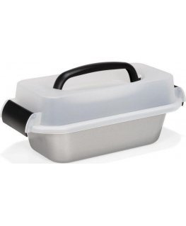 Patisse biscuit tin with supporting lid 23 cm silver steel