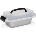 Patisse biscuit tin with supporting lid 23 cm silver steel