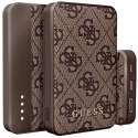 Guess Powerbank 18W GUPB10DP4GEGW 10000mAh brown|brown 4G leather metal logo