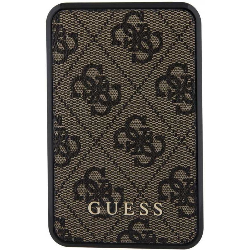 Guess Powerbank 18W GUPB10DP4GEGW 10000mAh brown|brown 4G leather metal logo – 3
