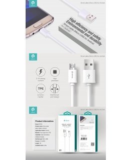 Devia cable Smart USB - microUSB 1,0 m 2,1A white