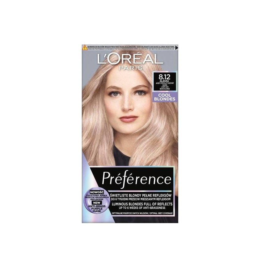L'Oreal L&39Oreal Professionnel Preference Hair dye 8.12 Alaska - light gray beige blonde 1op. – 2
