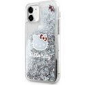 Case Hello Kitty HKHCN61LIKHET iPhone 11 / Xr 6.1" silver/silver hardcase Liquid Glitter Charms Kitty Head