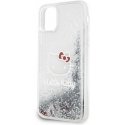 Case Hello Kitty HKHCN61LIKHET iPhone 11 / Xr 6.1" silver/silver hardcase Liquid Glitter Charms Kitty Head