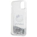 Case Hello Kitty HKHCN61LIKHET iPhone 11 / Xr 6.1" silver/silver hardcase Liquid Glitter Charms Kitty Head