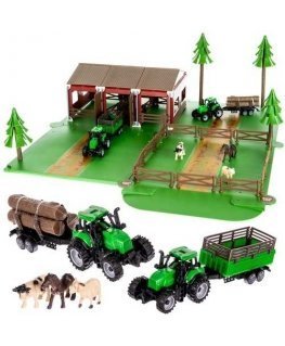 Kruzzel Farm with animals + 2 farm cars 22404