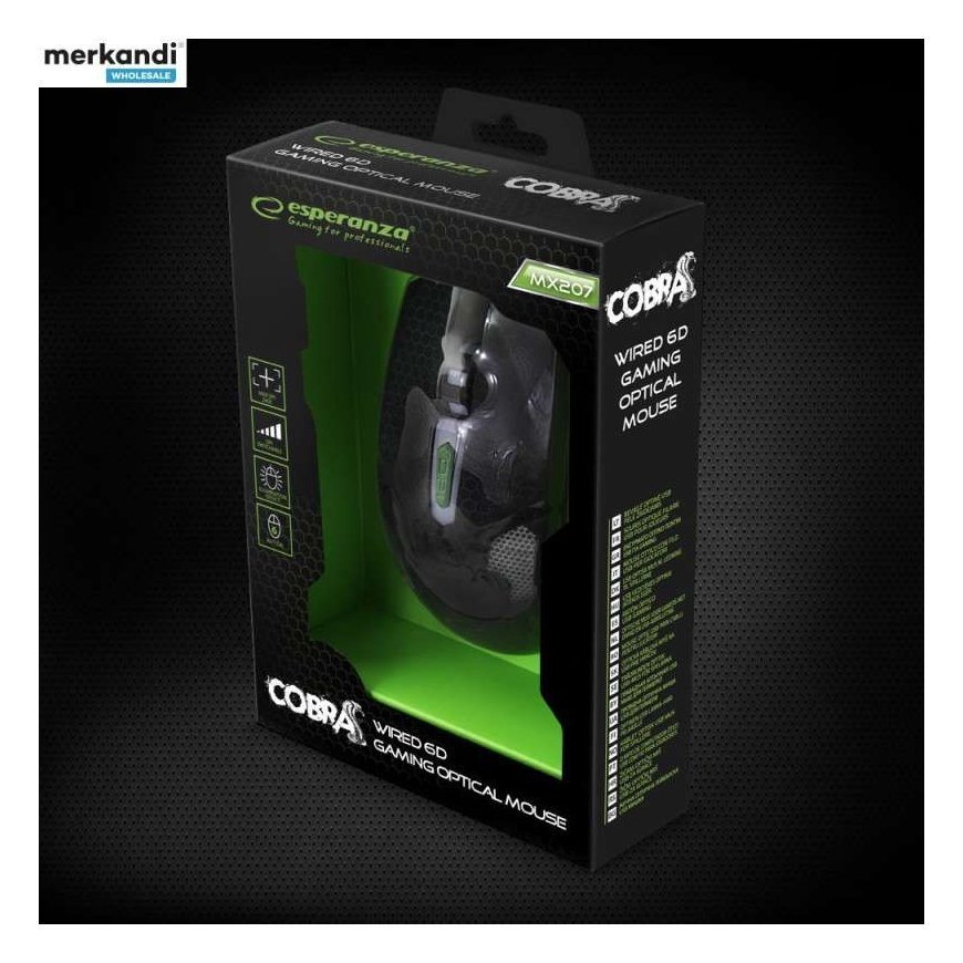 WIRED FOR PLAYERS MOUSE 6D Optical USB MX207 COBRA – 2