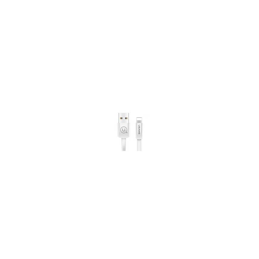 USAMS Kabel płaski U2 Lightning 1,2m biały|white SJ199IP02 iPhon