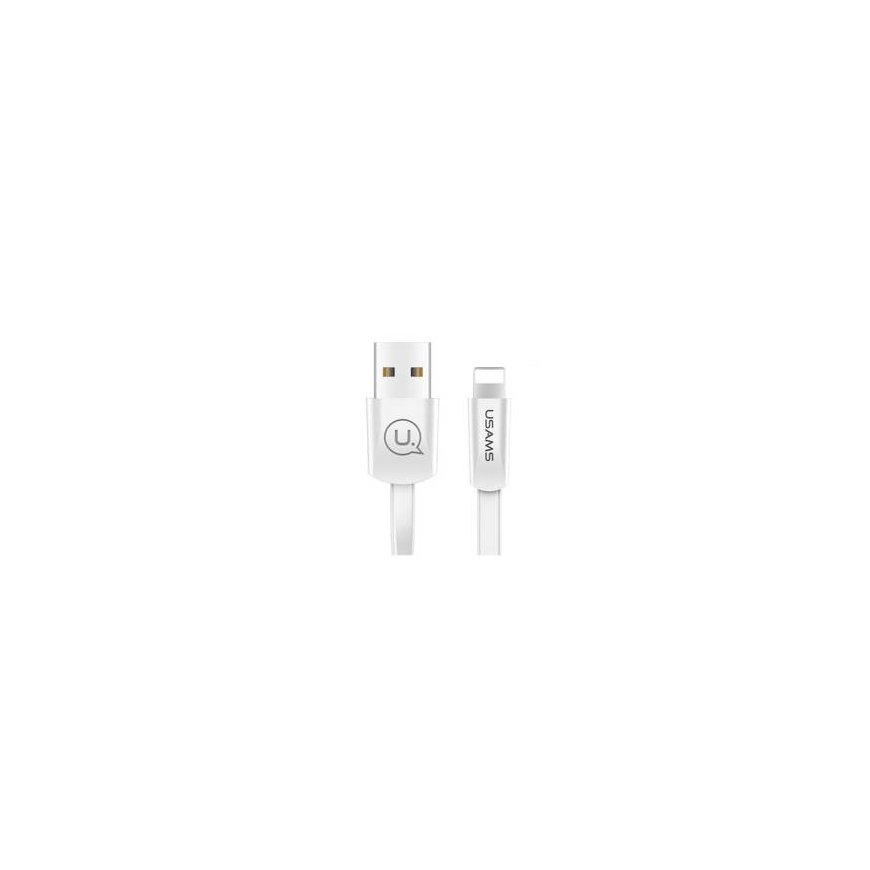 USAMS Kabel płaski U2 Lightning 1,2m biały|white SJ199IP02 iPhon – 2