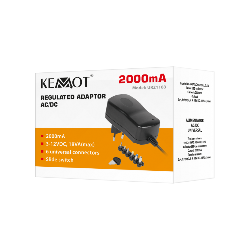 Inne Power supply. Kemot 2000 mA adjustable switching mode power supply – 5