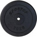Enero Black cast iron weight 20 kg Sportop fi26.5