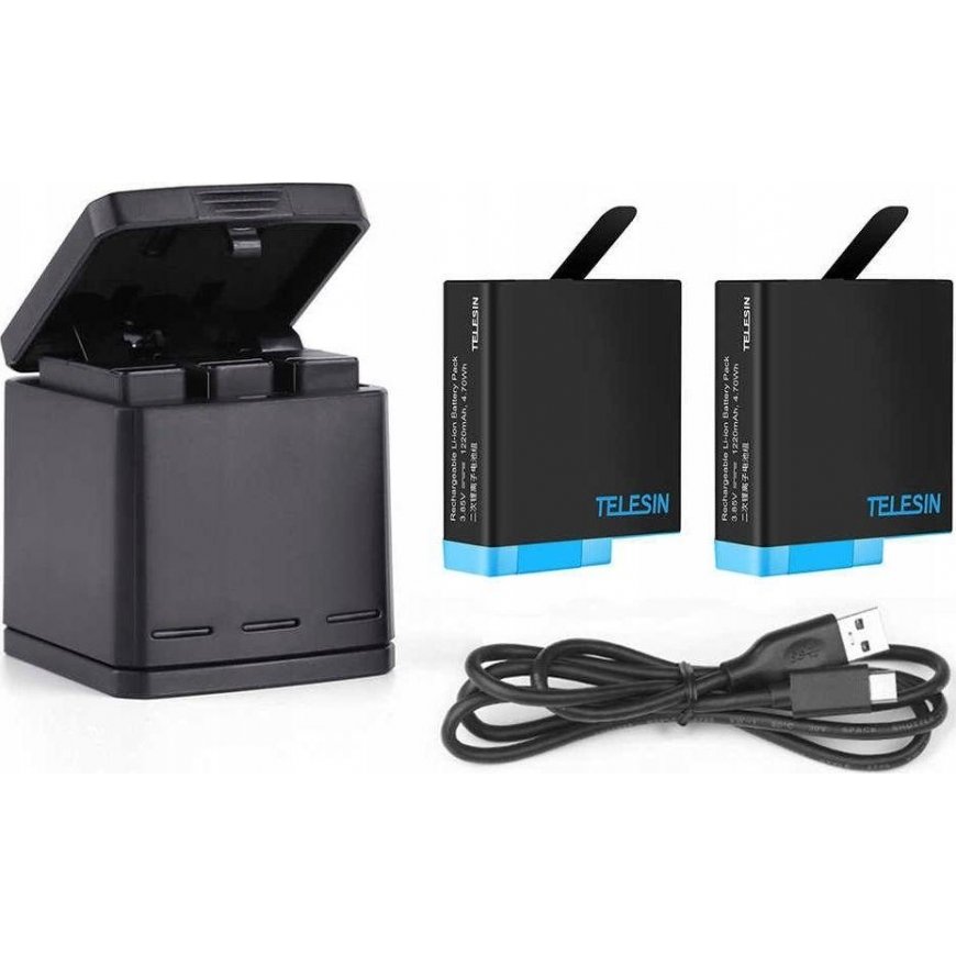 Telesin USB charger 2x Battery Gopro