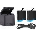 Telesin USB charger 2x Battery Gopro Hero 8/7/6/5 Black