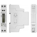 Qoltec Single phase electronic meter | din rail energy consumption meter | 230v | LCD | 2p | slim Qoltec Single phase electronic meter | din rail energy consumption meter | 230v | LCD | 2p | slim