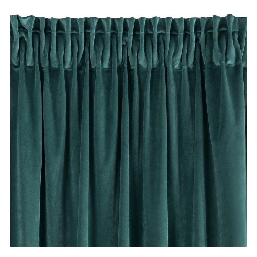 Night curtain made of soft velvet Eurofirany DIVA LINE RIA 140X270 cm, tape/tunnel/hooks, 300 g/m2, color: dark turquoise – 2