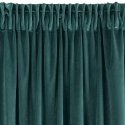 Night curtain made of soft velvet Eurofirany DIVA LINE RIA 140X270 cm, tape/tunnel/hooks, 300 g/m2, color: dark turquoise