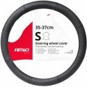 Leather car steering wheel cover s 35-37cm swc-48-s amio-03545
