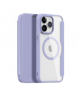 iPhone 15 Pro Max Magnetic MagSafe Flip Case Dux Ducis Skin X Pro - Purple