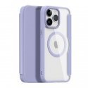 iPhone 15 Pro Max Magnetic MagSafe Flip Case Dux Ducis Skin X Pro - Purple iPhone 15 Pro Max Magnetic MagSafe Flip Case Dux Ducis Skin X Pro - Purple