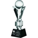 Tryumf Engraved glass trophy with case + paint filling Tryumf Engraved glass trophy with case + paint filling