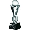 Tryumf Engraved glass trophy with case + paint filling Tryumf Engraved glass trophy with case + paint filling