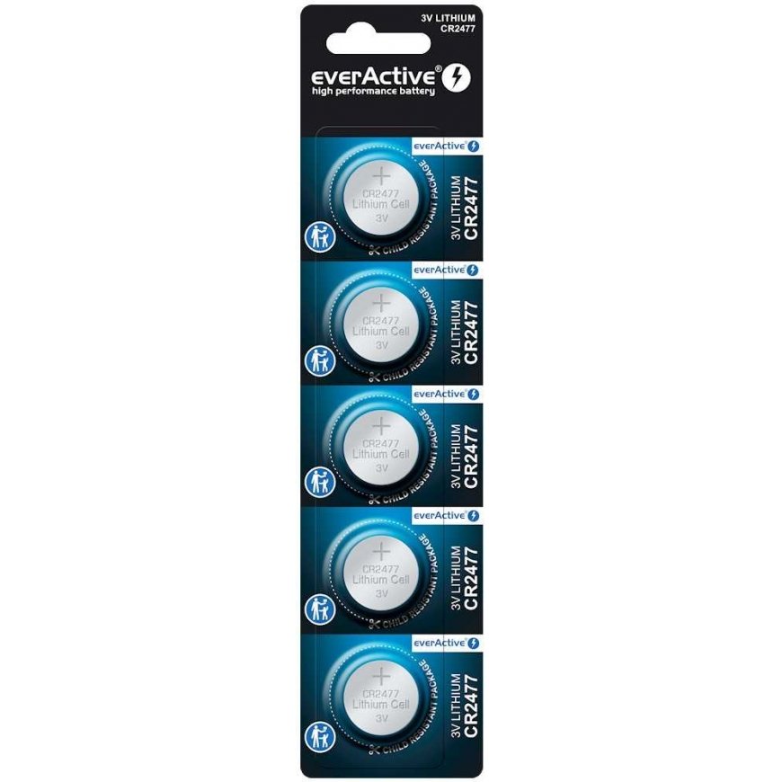 Everactive Mini CR2477 lithium batteries blister