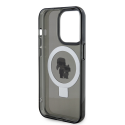 Karl Lagerfeld Ring Stand Karl and Choupette MagSafe Case for iPhone 15 Pro Black