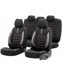 Otom Limited 101 Black/Red 3 Zip Car Seat Cover Set