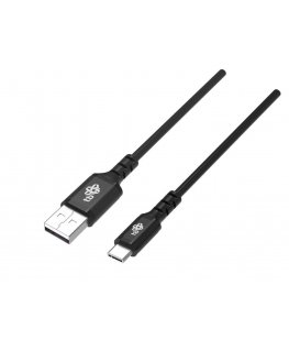 Cable USB-USB C 2m silicone black Quick Charge