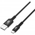 Cable USB-USB C 2m silicone black Quick Charge