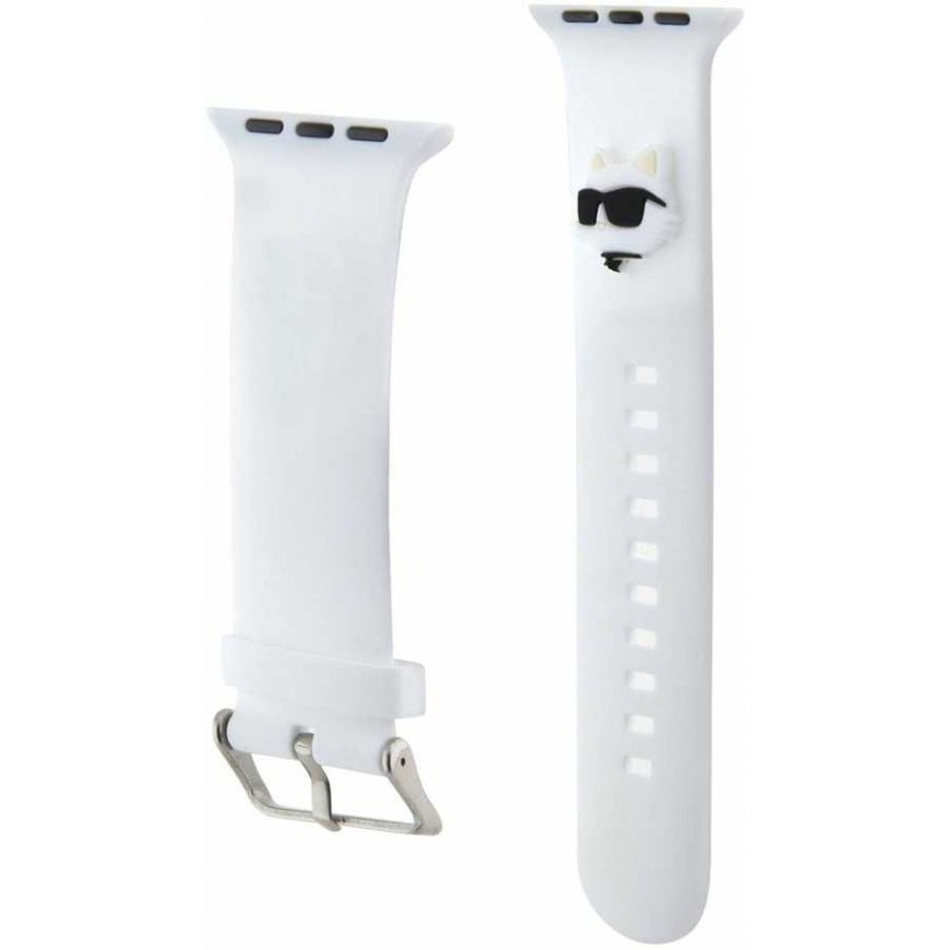 Karl Lagerfeld Choupette Head NFT Watch Band for Apple Watch 38/40/41 White