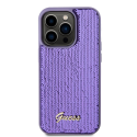 Case Guess Sequin Script Logo Case iPhone 14 Pro Max Purple Case Guess Sequin Script Logo Case iPhone 14 Pro Max Purple