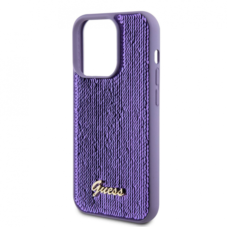 Case Guess Sequin Script Logo Case iPhone 14 Pro Max Purple – 4