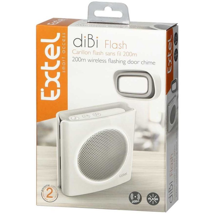 Orno EXTEL diBi Flash wireless doorbell, battery, white – 2