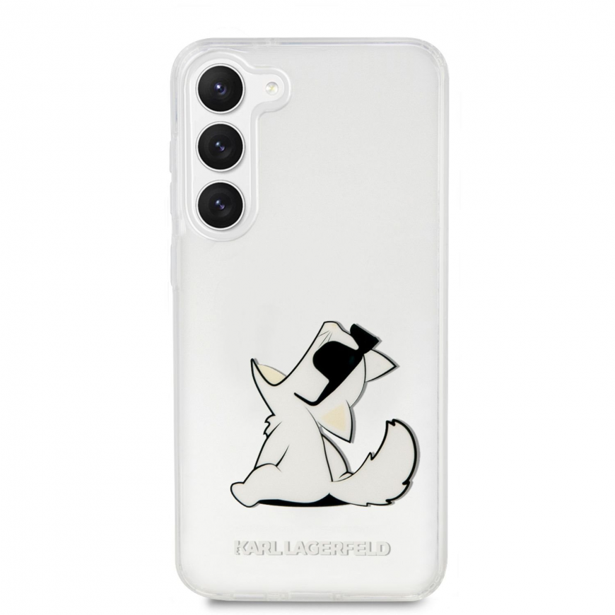 Karl Lagerfeld Case for Samsung Galaxy S23 Plus KLHCS23MCFNRC Clear HC PC/TPU Choupette Eat