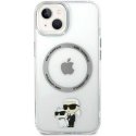 Karl Lagerfeld IML Karl ir Choupette NFT MagSafe dėklas, skirtas iPhone 15 Skaidrus