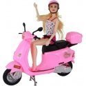 Lean Cars Doll set on a pink scooter with movable elements Lean Cars Doll set on a pink scooter with movable elements