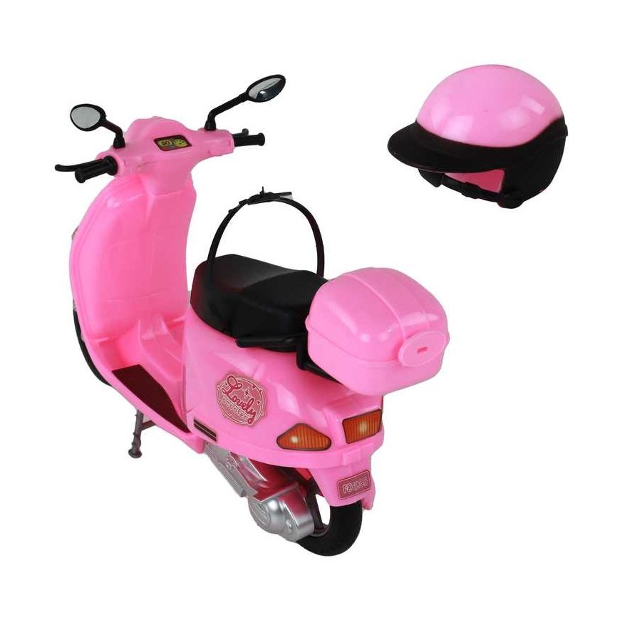 Lean Cars Doll set on a pink scooter with movable elements – 3