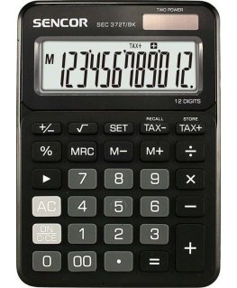 Sencor Kalkulator biurkowy sec 372bk duży 12 cyfrowy wyświetlacz lcd