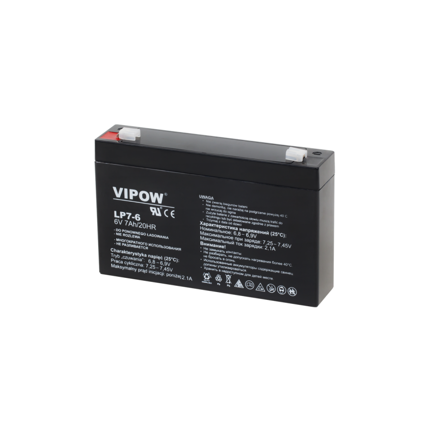 Lead battery VIPOW 6V 7Ah – 2