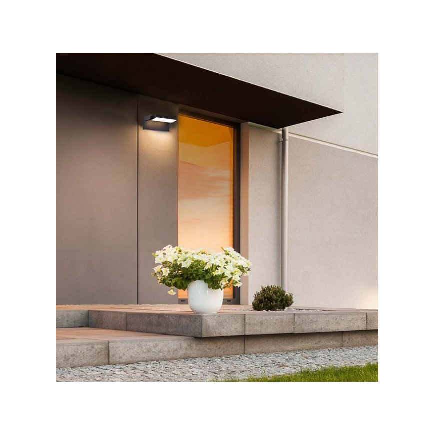 17W LED paviršinis lauko šviestuvas, juodas, 3000K – 2