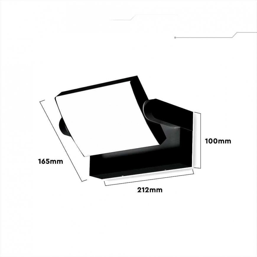 17W LED surface outdoor lamp, black, 3000K – 4